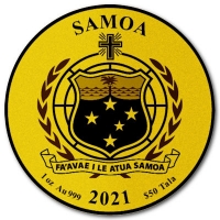 Samoa - 50 Tala Aztekenkalender 2021 - 1 Oz Gold (nur 100 Stück!!! RAR)