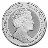 British Indian Ocean 1 Royal Cutty Sark 2021 1 Oz Silber Rückseite
