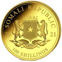 Somalia - 100 Shillings Elefant 2022 - 1/10 Oz Gold