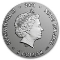 Niue - 1 NZD D´Artagnan and the Musketeers 2021 - 1 Oz Silber