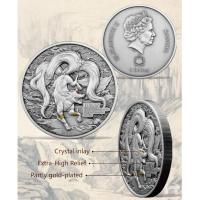 Samoa - 8 Dollar The Mythical Creatures HUAN 2021 - 3 Oz Silber