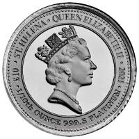 St. Helena - 10 Pfund The Queens Virtues: Victory 2021 - 1/10 Oz Platin
