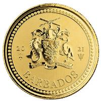 Barbados - 5 Dollar Trident Dreizack 2021 - 1 Oz Gold