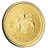 Barbados - 5 Dollar Trident Dreizack 2021 - 1 Oz Gold