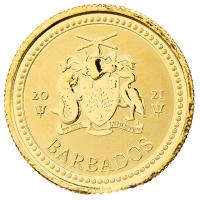 Barbados - 2 Dollar Trident Dreizack 2021 - 1/5 Oz Gold