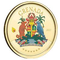 Grenada - 10 Dollar EC8_4 Coat of Arms PP 2021 - 1 Oz Gold Color