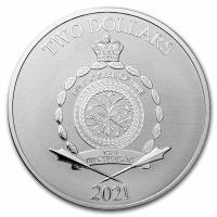 Niue - 2 NZD Star Wars The Mandalorian 2021 - 1 Oz Silber