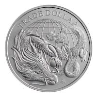 St. Helena - 1 Pfund Modern Trade Dollar (1.) Chinese Dragon Dollar - 1 Oz Silber
