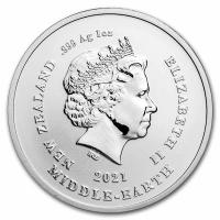 Neuseeland 1 NZD Herr der Ringe (1.) Frodo 2021 1 Oz Silber Rückseite