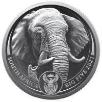 Sdafrika - 6 Rand Big Five II Elefant / Krgerrand 2021 - 2*1 Oz Silber Proof Set