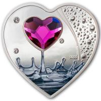 Cook Island - 5 CID Happy Valentines Day / Brilliant Love 2022 - Silber Proof