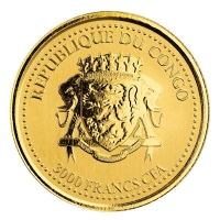 Kongo - 3000 Francs Gorilla 2021 - 1 Oz Gold (RAR Nur 100 Stck!!!)