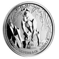 Kongo - 500 Francs Gorilla 2021 - 1 Oz Silber Prooflike