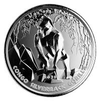Kongo - 500 Francs Gorilla 2021 - 1 Oz Silber Prooflike