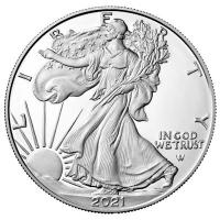 USA - 1 USD TYPE 2 Silver Eagle 2021 - 1 Oz Silber PP San Francisco