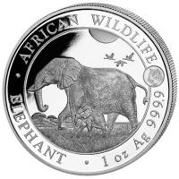 Somalia - African Wildlife Elefant 2022 - 1 Oz Silber Privy Tiger