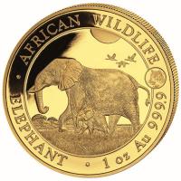 Somalia - 1000 Shillings Elefant 2022 - 1 Oz Gold Privy Tiger (nur 100 Stck!!!)