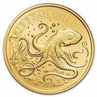 Barbados - 10 Dollar Karibischer Octopus 2021 - 1 Oz Gold
