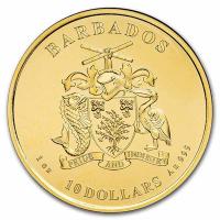 Barbados - 10 Dollar Karibischer Octopus 2021 - 1 Oz Gold