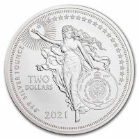 Niue 2 NZD Icons of Inspiration: Da Vinci 2021 1 Oz Silber BU Rückseite