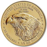 USA - 25 USD TYPE 2 Gold Eagle 2021 - 1/2 Oz Gold