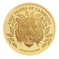 Kambodscha - 30000 KHR Tiger (1.) IndoChinesischer Tiger 2022 - 1 Oz Gold