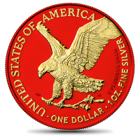 USA - 1 USD Silver Eagle Space Red & Gold 2021 - 1 Oz Silber Space Red
