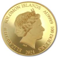 Solomon Islands - 100 Dollar Geburtstag Takeda Shingen 2021 - 1 Oz Gold
