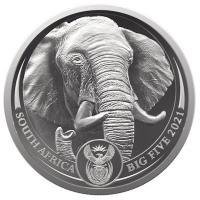 Südafrika - 20 Rand Big Five II Elefant 2021 - 1 Oz Platin