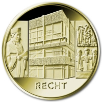 Deutschland - 5*100 EURO Sulen der Demokratie 2: Recht 2021 - 5*1/2 Oz Gold