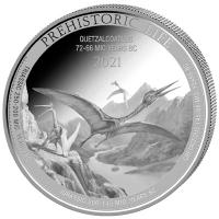 Kongo - 20 Francs Prähistorisches Leben Quetzalcoatlus - 1 Oz Silber