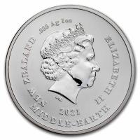 Neuseeland 1 NZD Herr der Ringe (2.) Boromir 2021 1 Oz Silber Rückseite