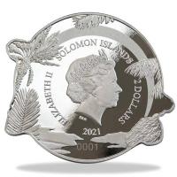 Solomon Islands - 1 Dollar Giant Galapagos Schildkrte 2021 - 1 Oz Silber