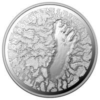 Australien - 1 AUD Ice Age Mungo Footprint/Fußabdruck 2021 - 1/2 Oz Silber