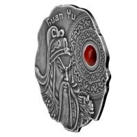 Kamerun - 500 CFA Chinesische Helden: Guan Yu - 1/2 Oz Silber Antik Finish