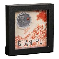 Kamerun - 500 CFA Chinesische Helden: Guan Yu - 1/2 Oz Silber Antik Finish