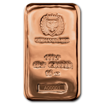 10 oz Kupferbarren 