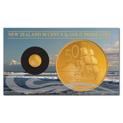 Neuseeland - 0,5 NZD Endeavour 2021 - 0,5g Gold PP