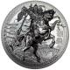 Niue - 5 NZD Five Tiger Generals Zhang Fei 2021 - 3 Oz Silber Antik Finish