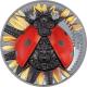 Mongolei - 2000 Togrog Clockwork Evolution: Mechanical Ladybug - 3 Oz Silber Black Proof