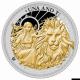 St. Helena - 1 Pfund Una and the Lion 2023 - 1 Oz Silber PP Gilded