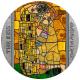Ghana - 10 Cedis Gustav Klimt: The Kiss Stained Glass Art 2023 - 2 Oz Silber Antik Finish Color