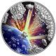 Niue - 5 NZD Naturgewalten: Meteorit - 2 Oz Silber PP Ultra High Relief Color