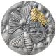 Ghana - 10 Cedis Seidenspinner 2023 - 2 Oz Silber Antik Finish 