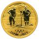 Russland - 50 Rubel Sotschi: Curling 2014 - 1/4 Oz Gold PP