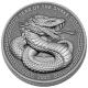 Fiji - 2 FJD Jahr der Schlange 2025 - 1 Oz Silber Antik Finish Ultra High Relief
