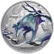 Niue - 1 NZD Jahreszeiten: Winter Wolf (4.) 2025 - 1 Oz Silber PP Color