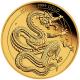 Australien - 100 AUD Chinesische Fabelwesen: Goldener Drache 2025 - 1 Oz Gold PP