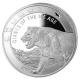 Ghana - 5 Cedis Giants of the Ice Age: Höhlenlöwe 2022 - 1 Oz Silber