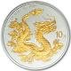 China - 10 Yuan Drache (Dragon) 2025 - 1 Oz Silber Gilded